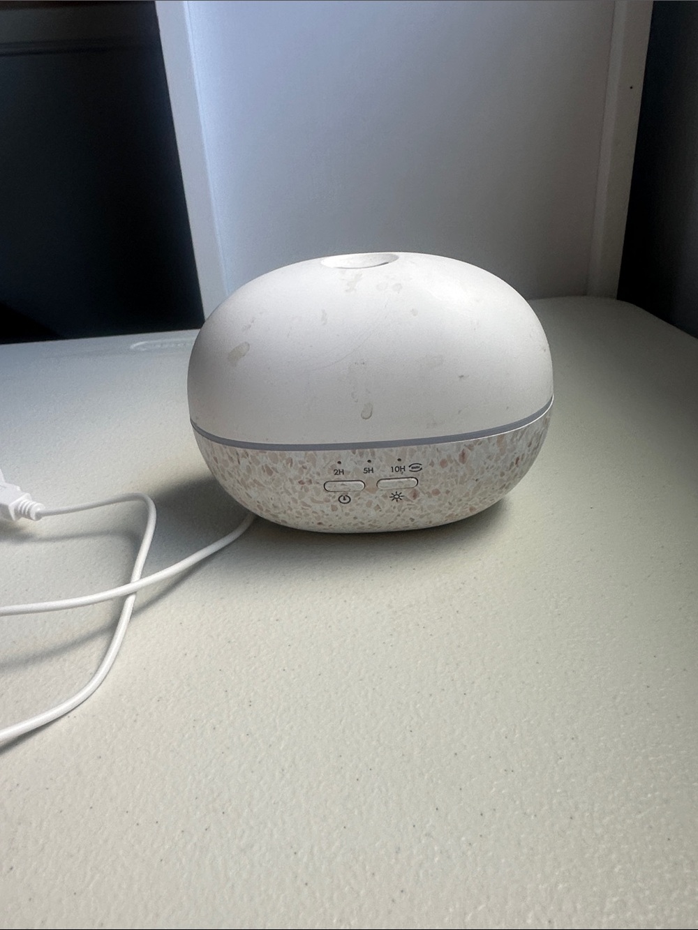 Doterra White and Cream Pebbled Ultrasonic Diffuser